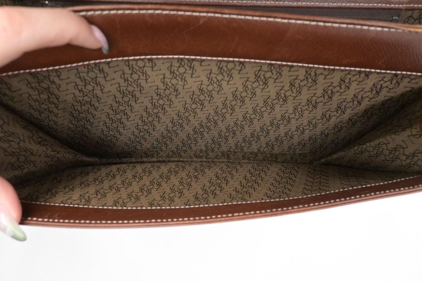 YSL Saint Laurent Business Bag in Brown Leather