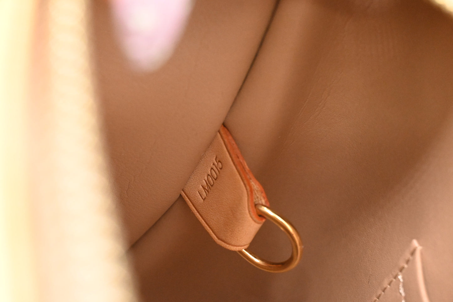 Louis Vuitton Houston in Beige Vernis Leather