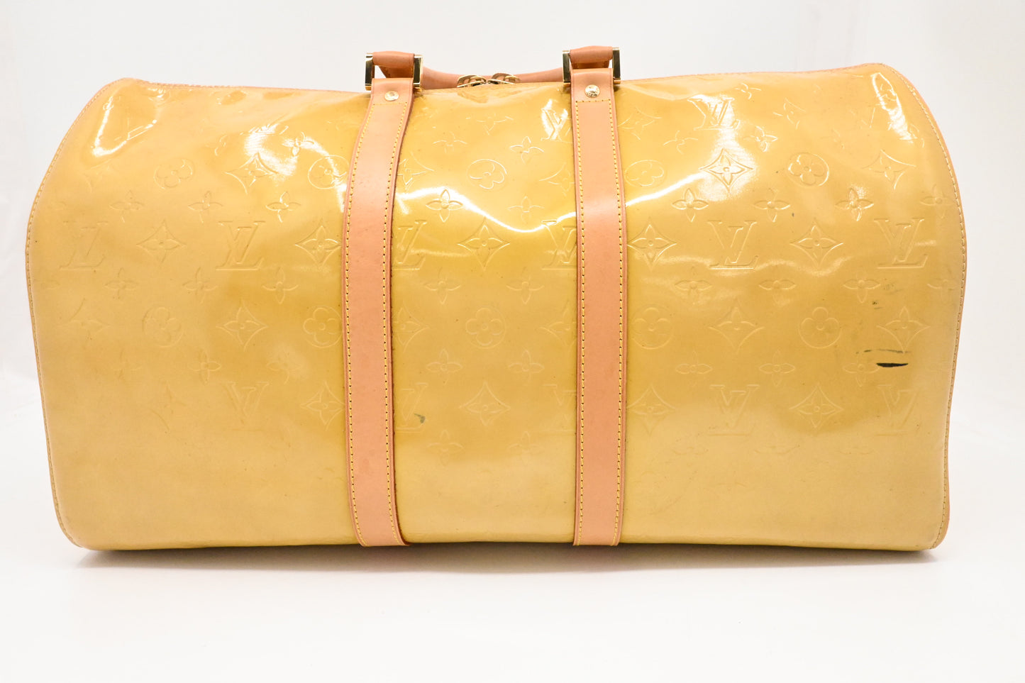 Louis Vuitton Keepall 45 in Yellow Vernis Leather