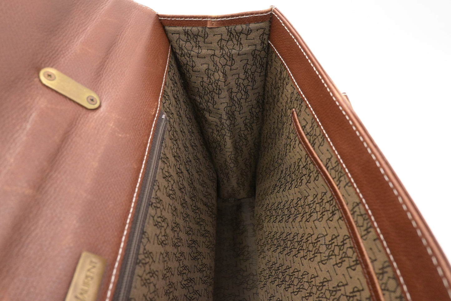 YSL Saint Laurent Business Bag in Brown Leather