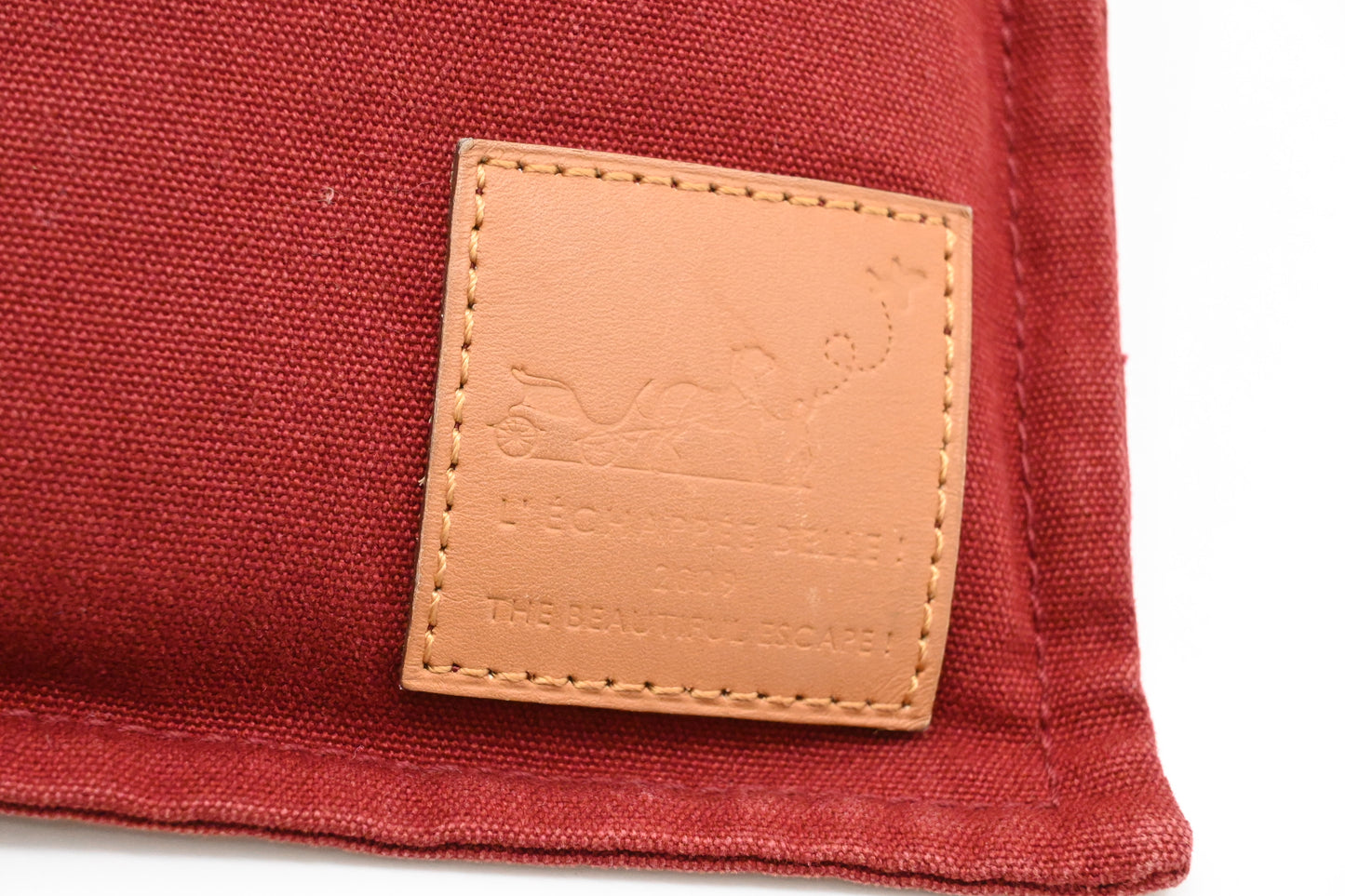 Hermes L'échappée Belle 2009 Pouch in Red Canvas
