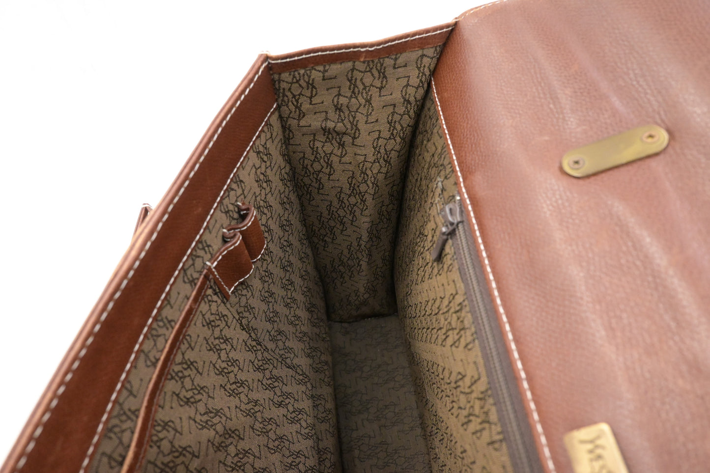 YSL Saint Laurent Business Bag in Brown Leather