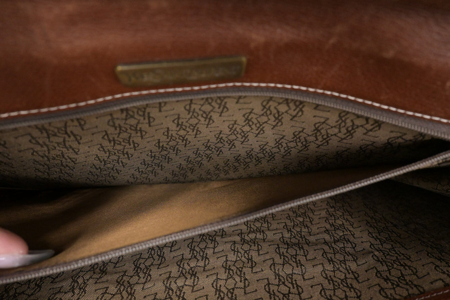 YSL Saint Laurent Business Bag in Brown Leather
