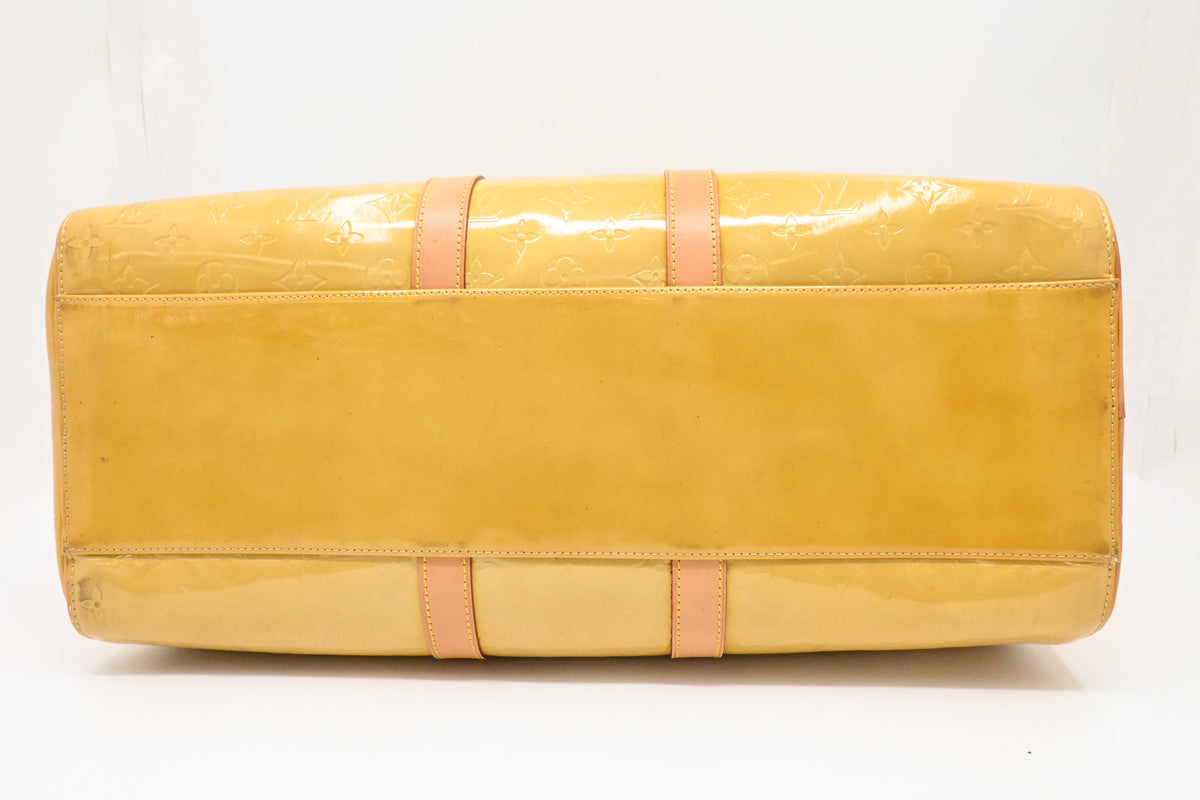 Louis Vuitton Keepall 45 in Yellow Vernis Leather
