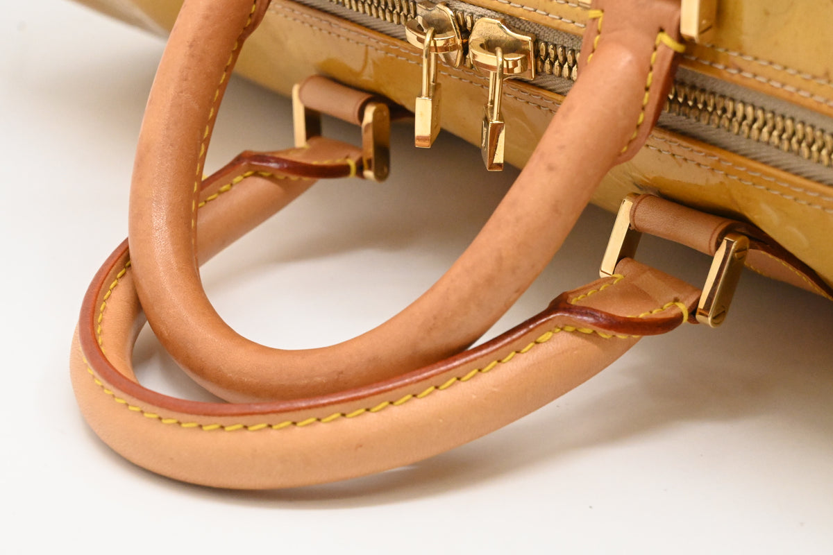 Louis Vuitton Keepall 45 in Yellow Vernis Leather