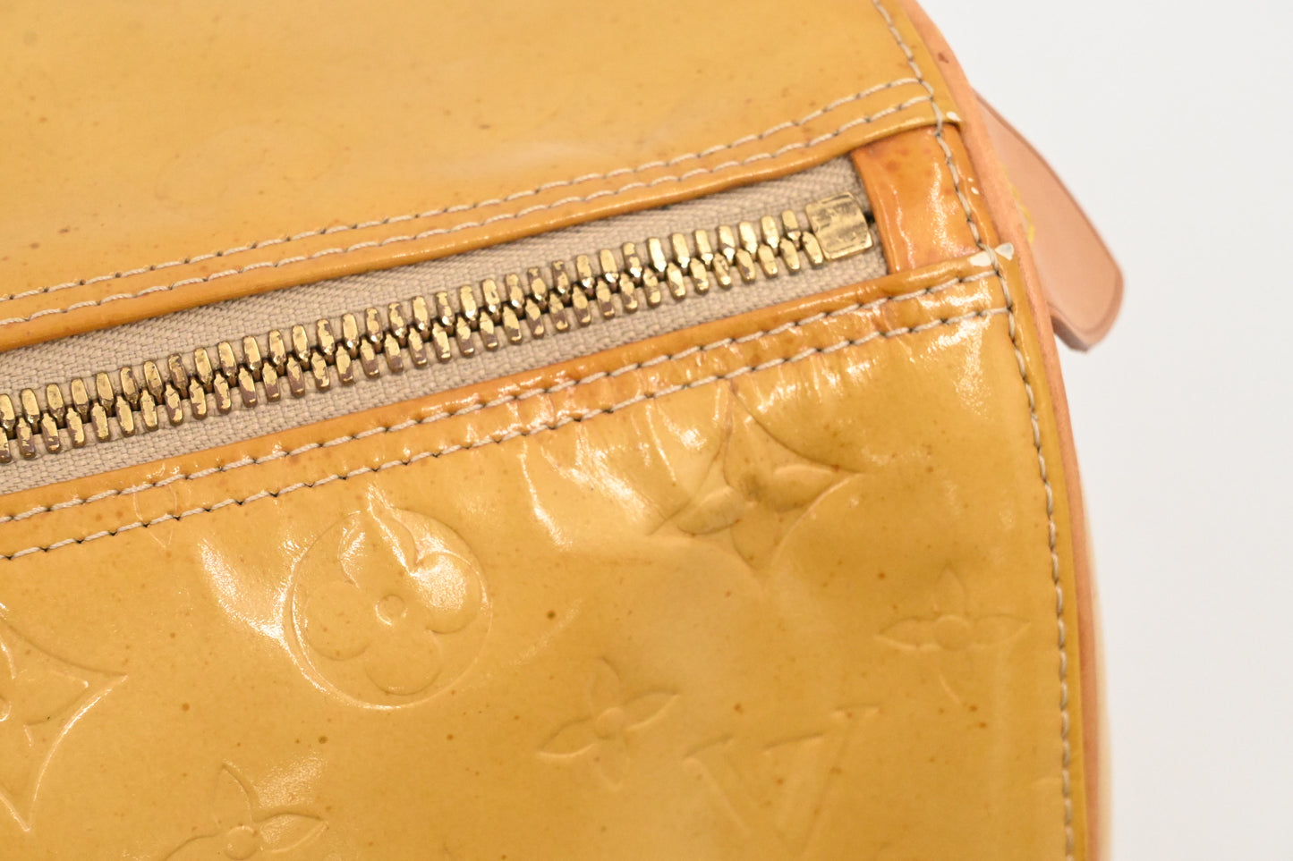 Louis Vuitton Keepall 45 in Yellow Vernis Leather