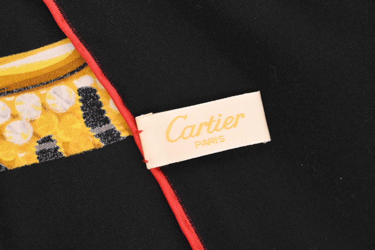 Cartier Tiger Scarf in Black Silk