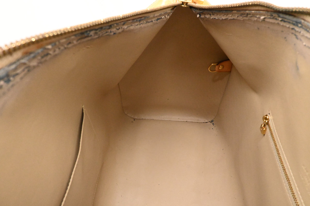 Louis Vuitton Keepall 45 in Yellow Vernis Leather