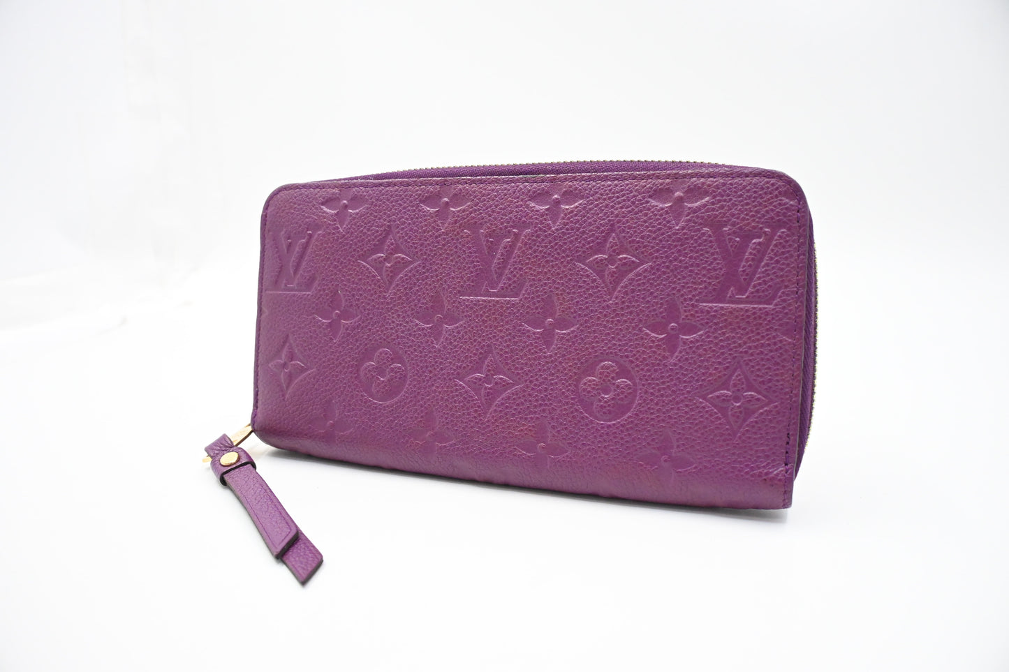 Louis Vuitton Zippy Wallet in Purple Empreinte Leather