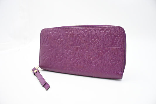 Louis Vuitton Zippy Wallet in Purple Empreinte Leather