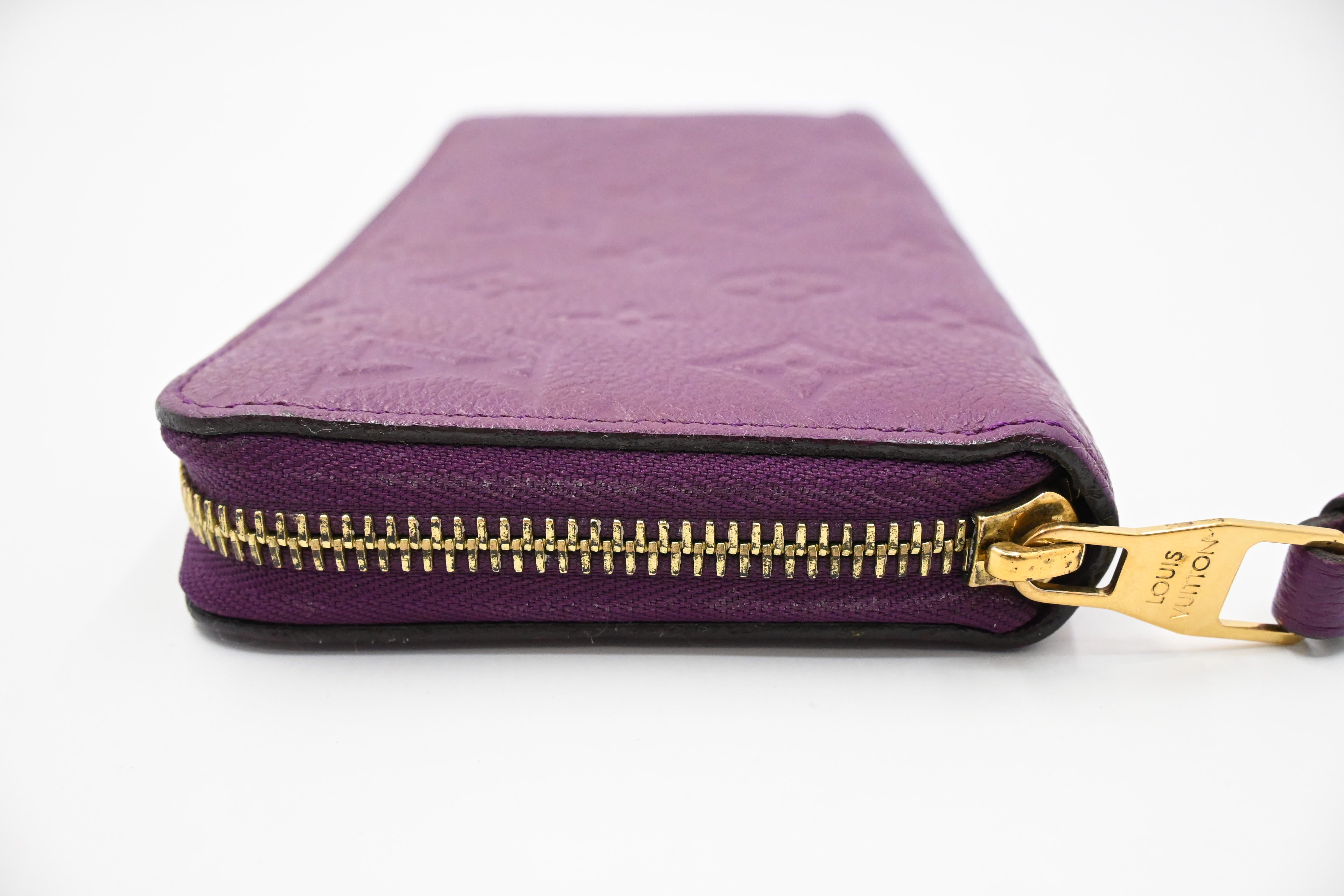 Louis Vuitton Zippy Wallet in Purple Empreinte Leather – Weekly