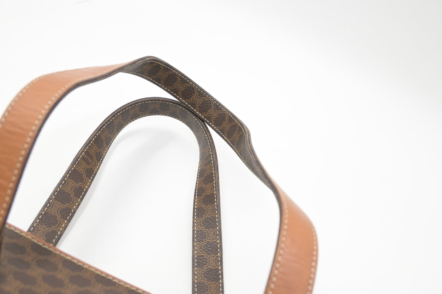 Celine Shoulder Bag in Brown Macadam Canvas