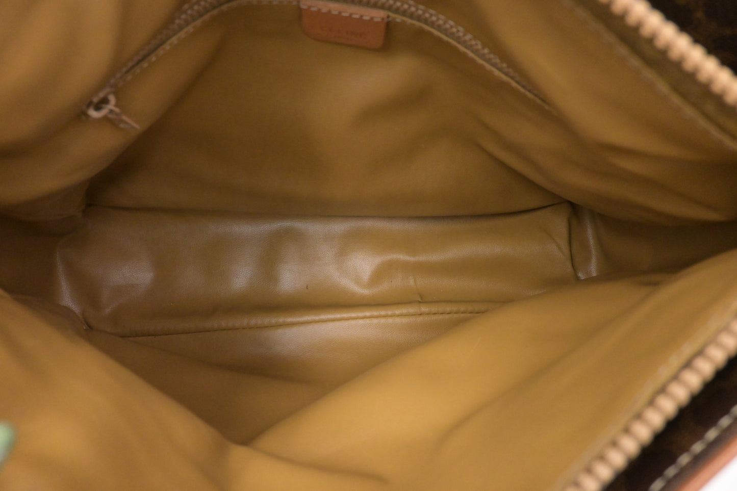 Celine Shoulder Bag in Brown Macadam Canvas