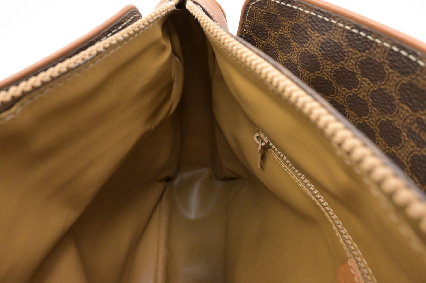Celine Shoulder Bag in Brown Macadam Canvas