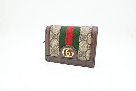 Gucci Card Case Wallet in GG Supreme Canvas