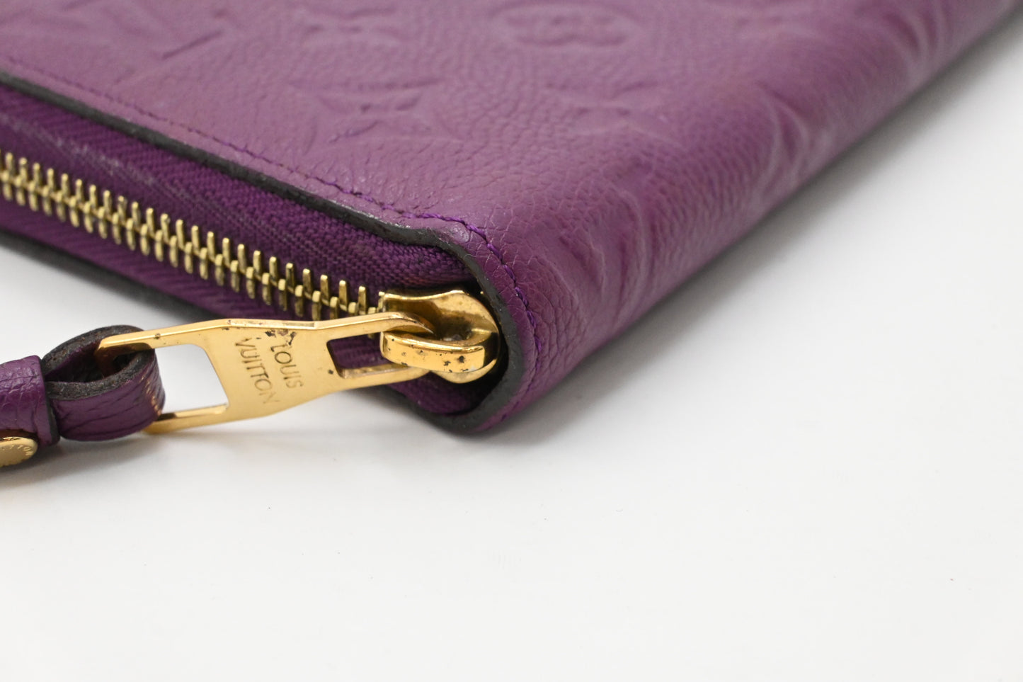 Louis Vuitton Zippy Wallet in Purple Empreinte Leather