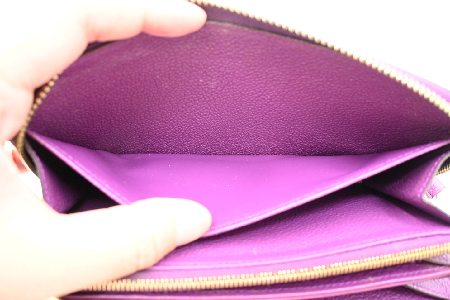 Louis Vuitton Zippy Wallet in Purple Empreinte Leather