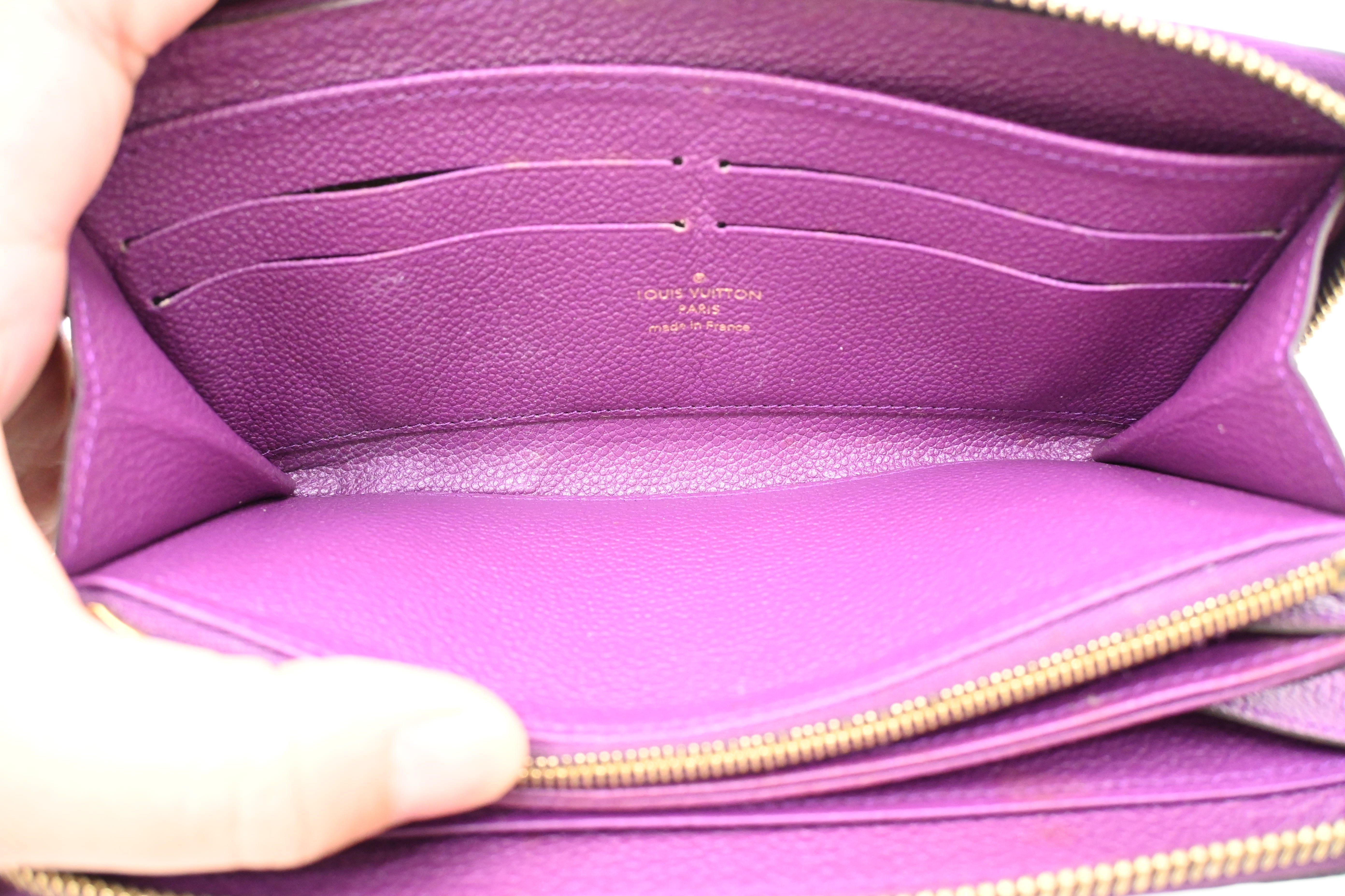 Louis Vuitton Zippy Wallet in Purple Empreinte Leather – Weekly