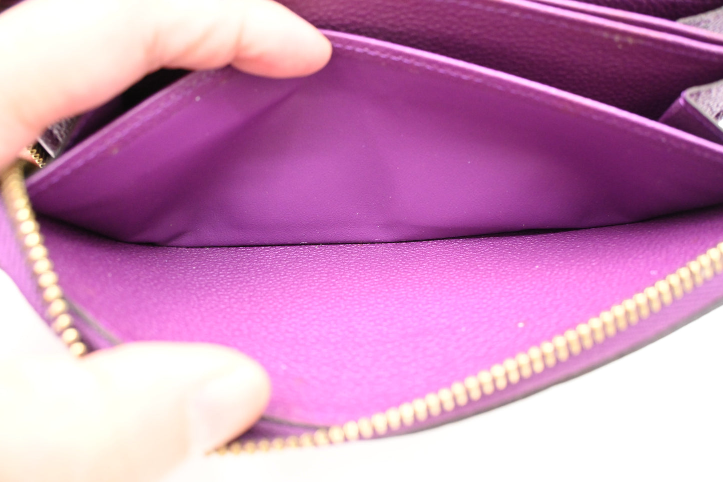 Louis Vuitton Zippy Wallet in Purple Empreinte Leather