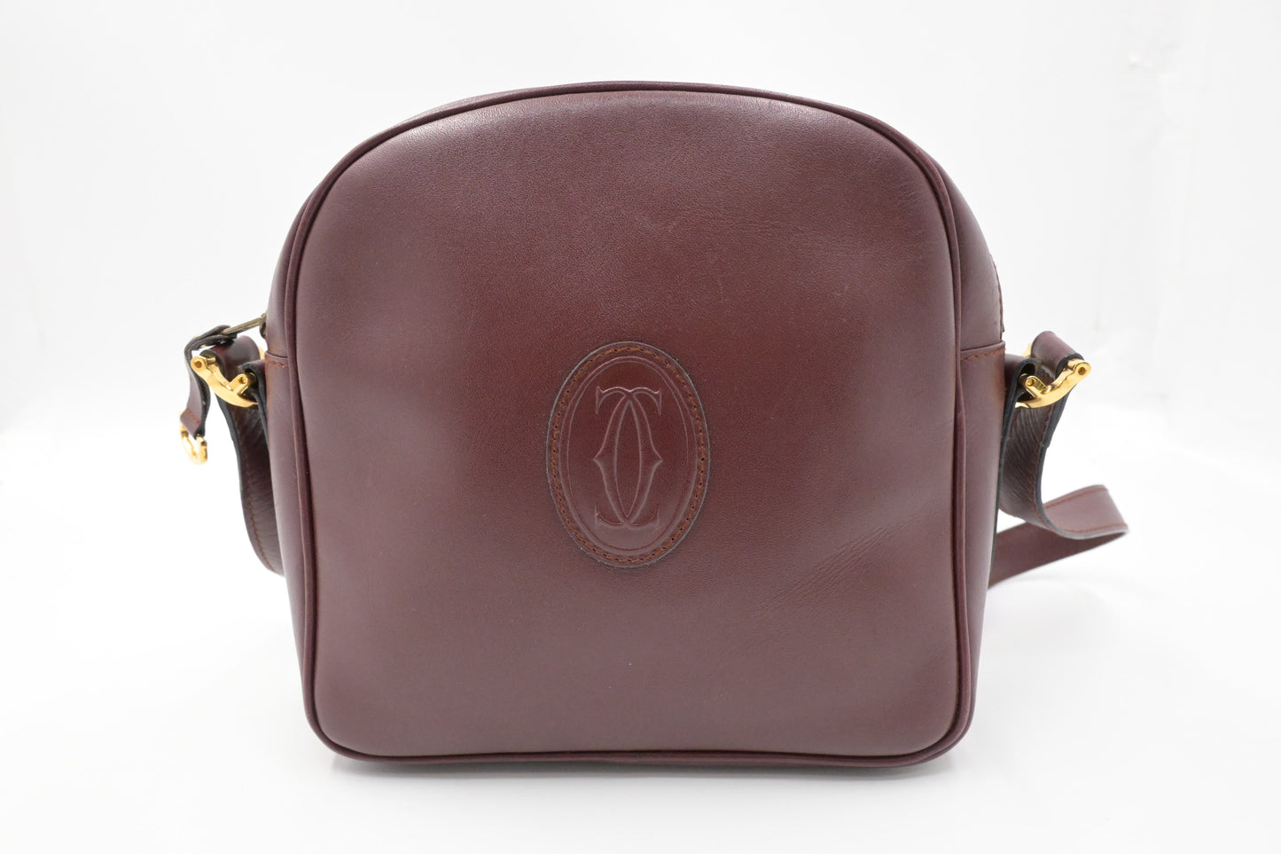 Cartier Crossbody Bag in Burgundy Leather