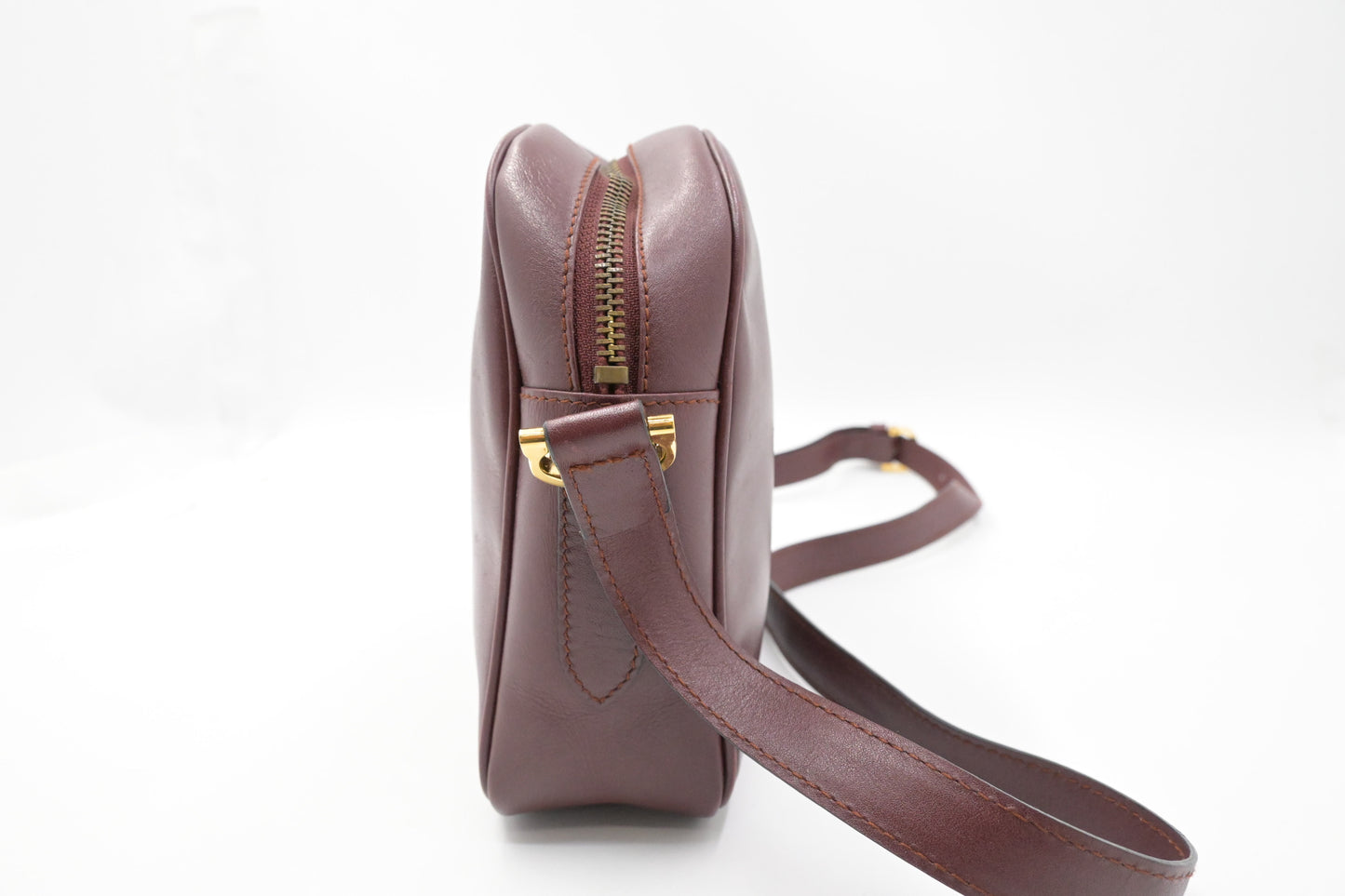 Cartier Crossbody Bag in Burgundy Leather