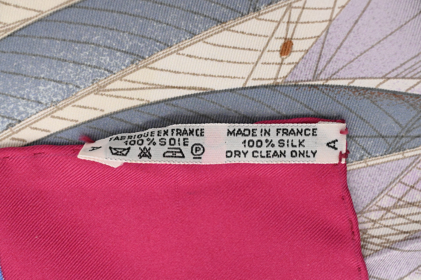 Hermes 'En Course' Carre 90 in Fuchsia Silk