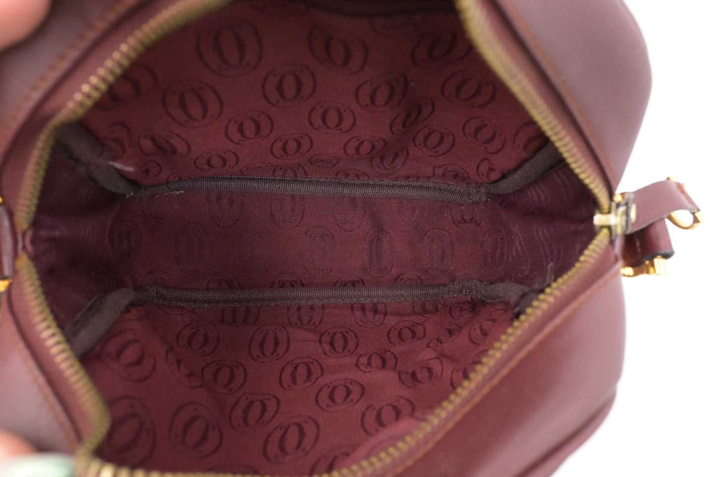 Cartier Crossbody Bag in Burgundy Leather