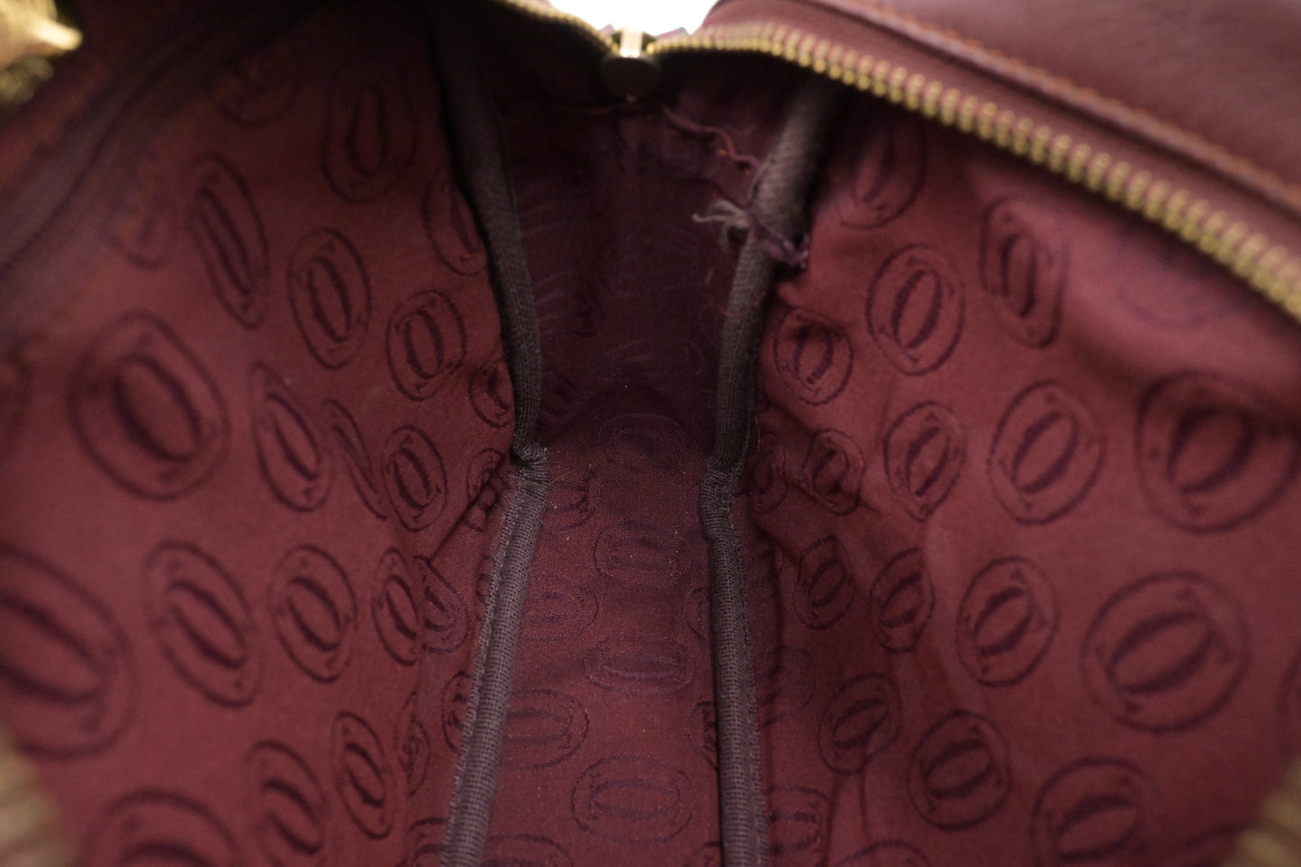 Cartier Crossbody Bag in Burgundy Leather