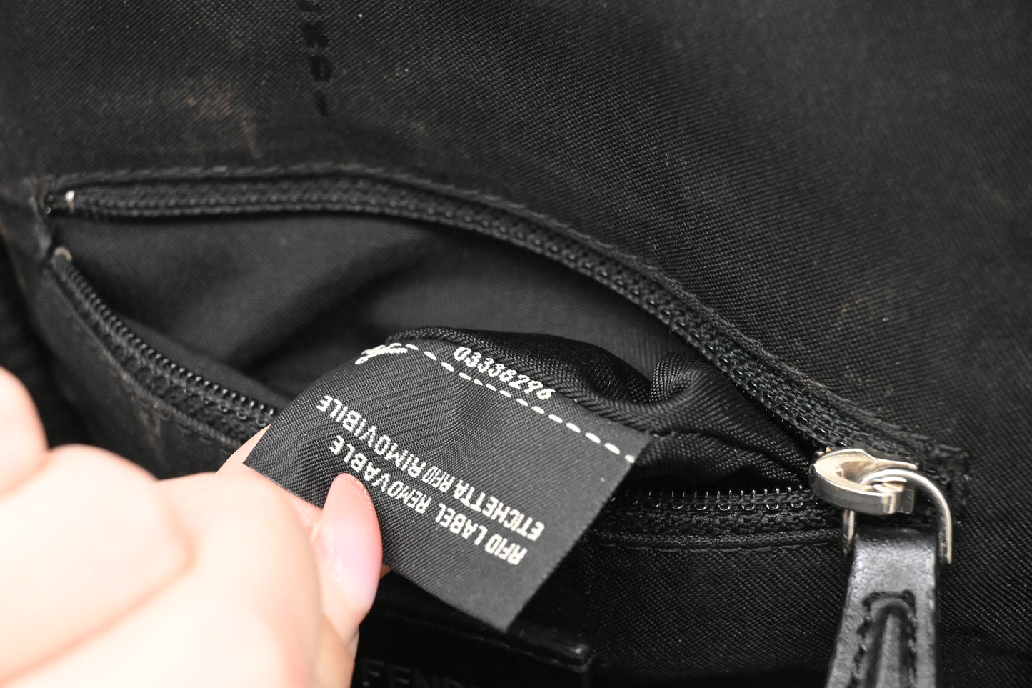 Fendi Monster Crossbody Bag in Black Nylon and Leather