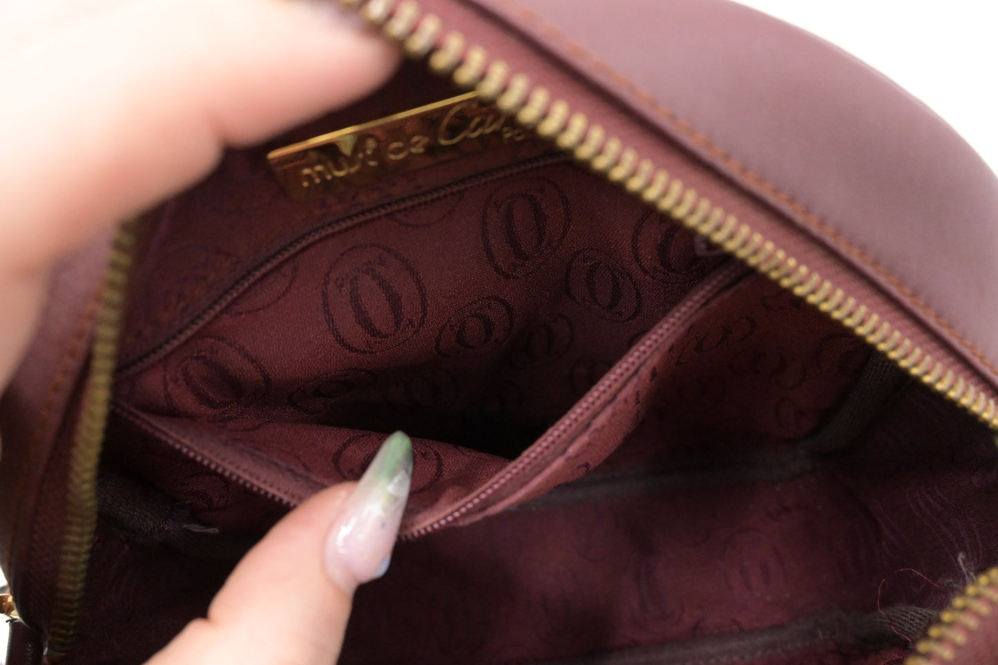 Cartier Crossbody Bag in Burgundy Leather