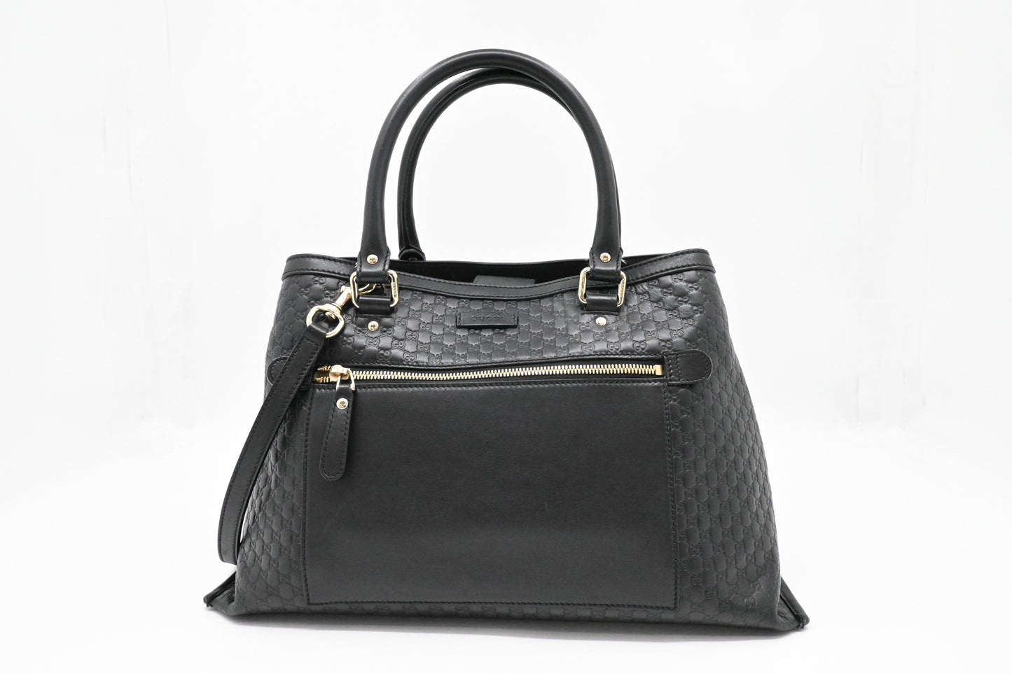 Gucci Handbag in Black Microguccissima Leather