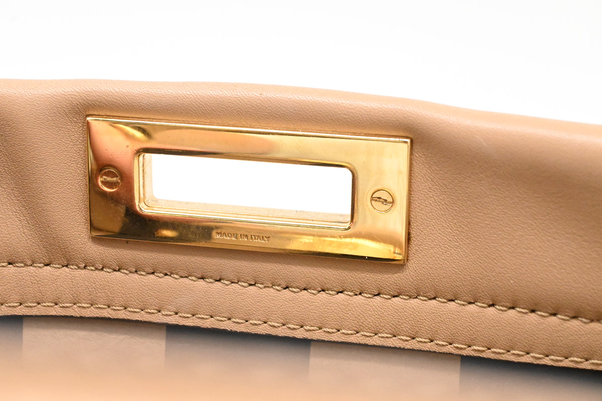 Fendi Medium Peekaboo in Beige Leather