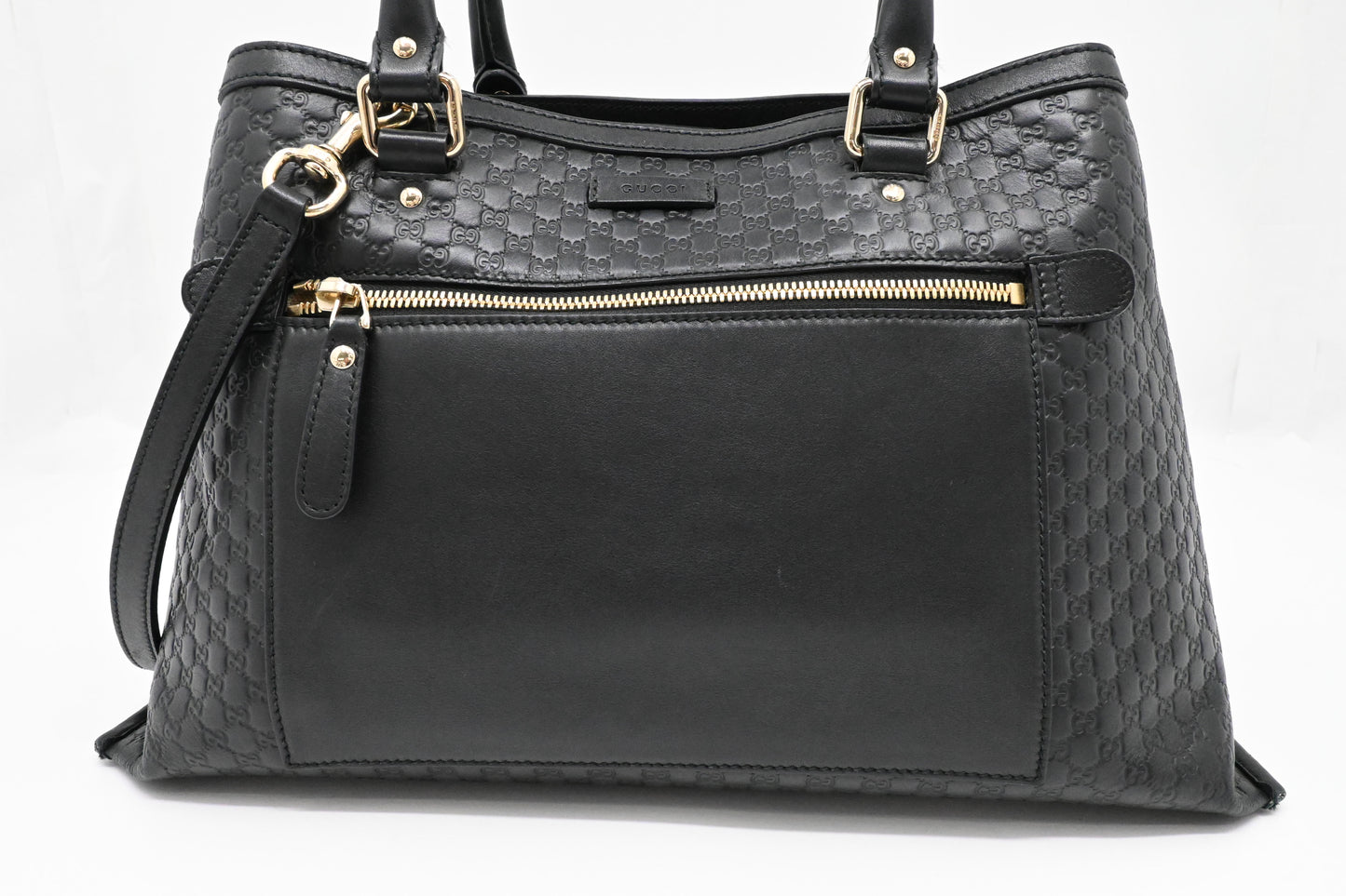 Gucci Handbag in Black Microguccissima Leather