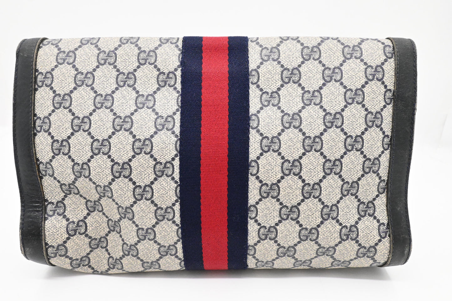 Gucci Clutch in Navy Blue GG Supreme Canvas