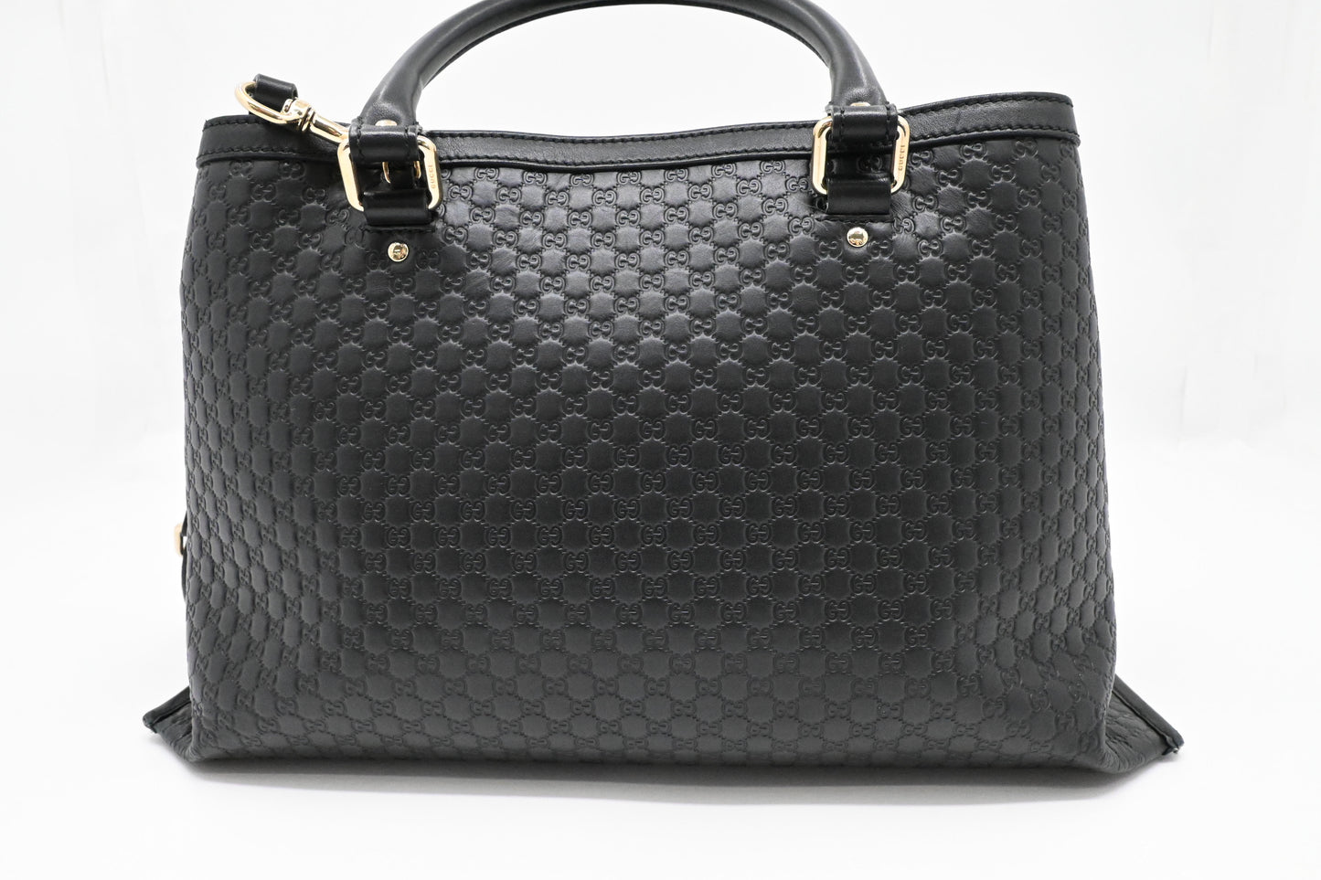 Gucci Handbag in Black Microguccissima Leather