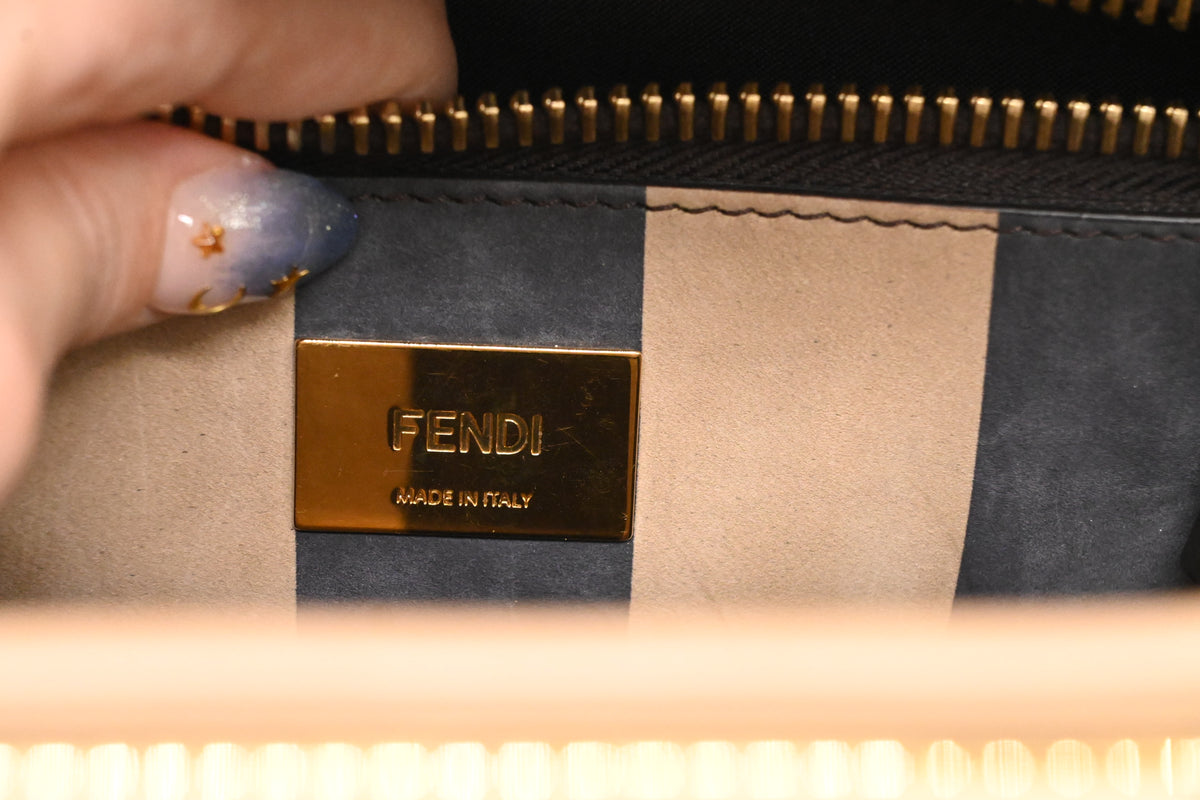 Fendi Medium Peekaboo in Beige Leather