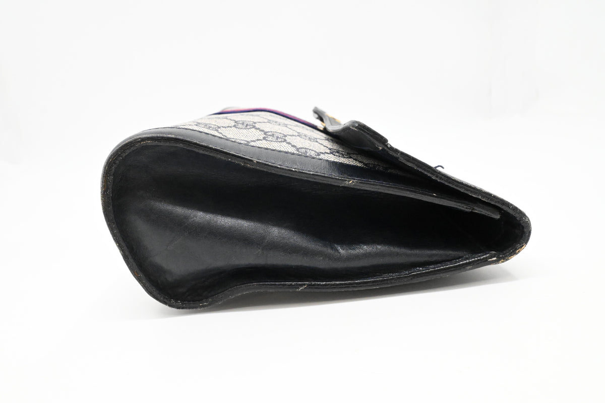 Gucci Clutch in Navy Blue GG Supreme Canvas