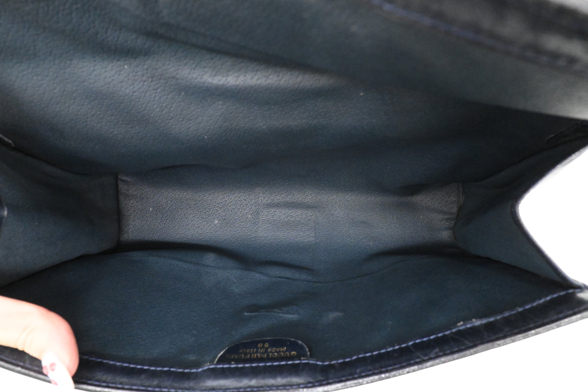 Gucci Clutch in Navy Blue GG Supreme Canvas