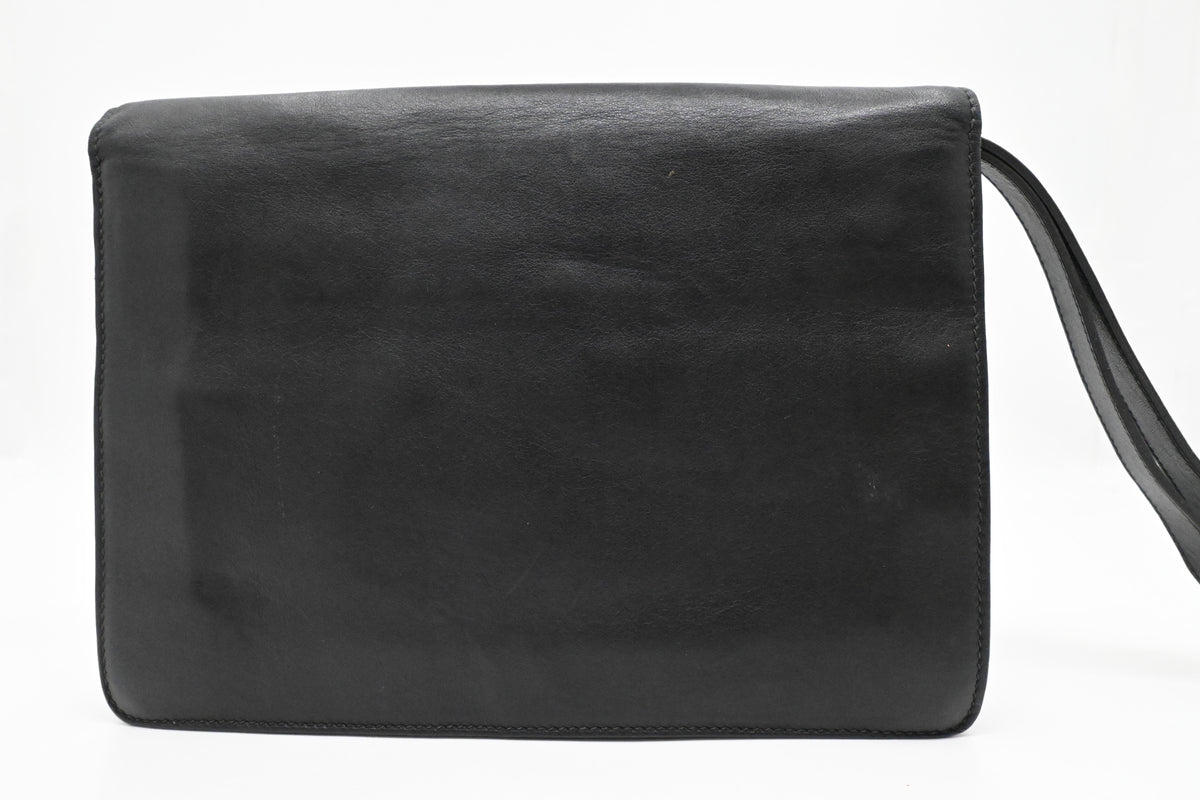 Celine Wristlet in Black Leather