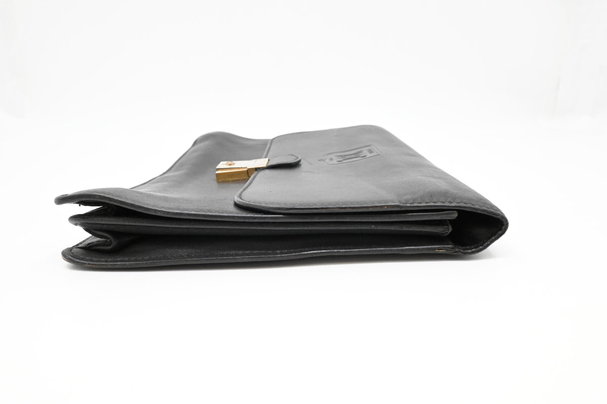 Celine Wristlet in Black Leather