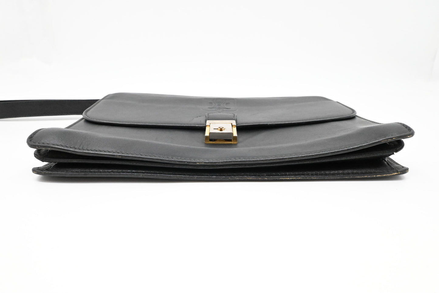 Celine Wristlet in Black Leather