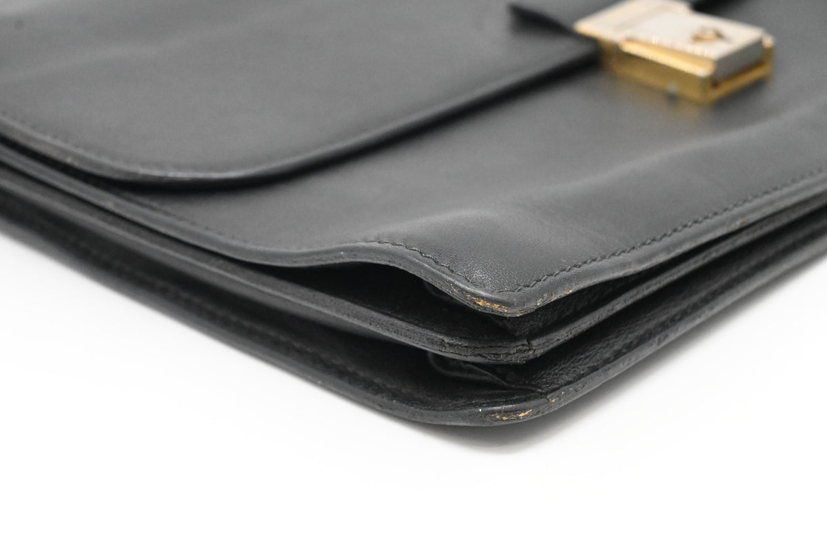 Celine Wristlet in Black Leather