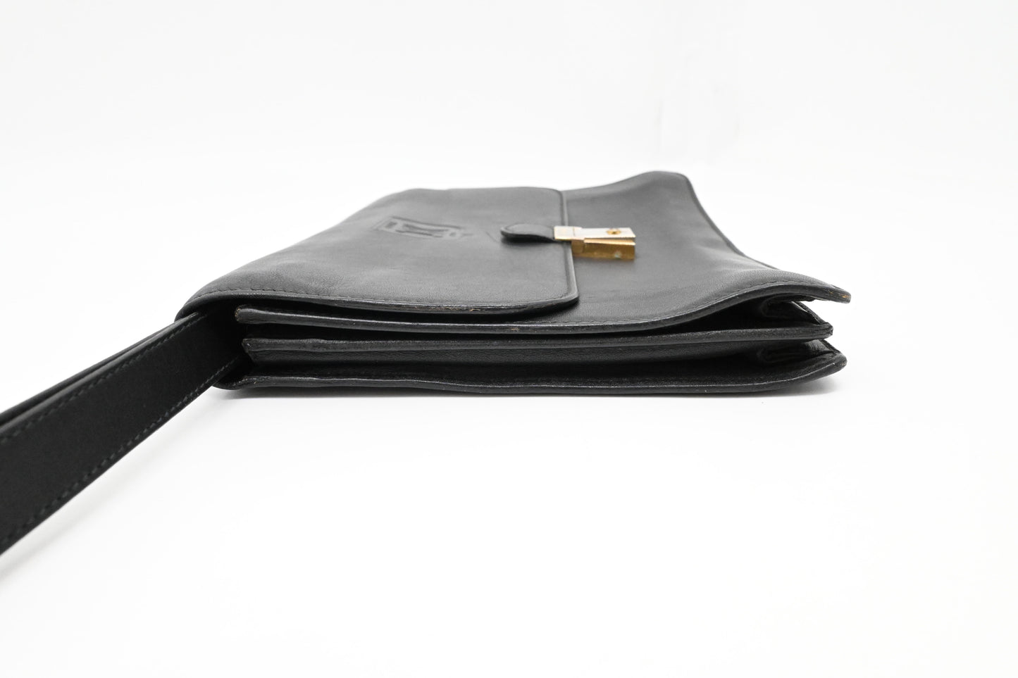 Celine Wristlet in Black Leather