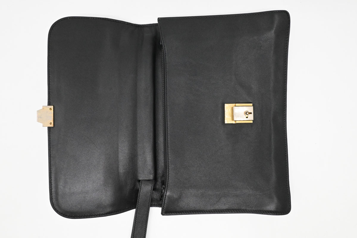 Celine Wristlet in Black Leather