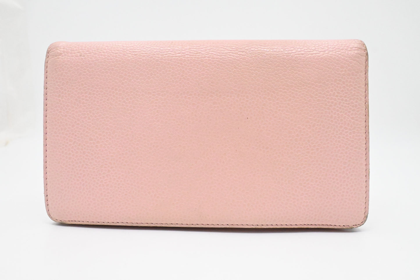 Chanel Bifold Long Wallet in Pale Pink Leather