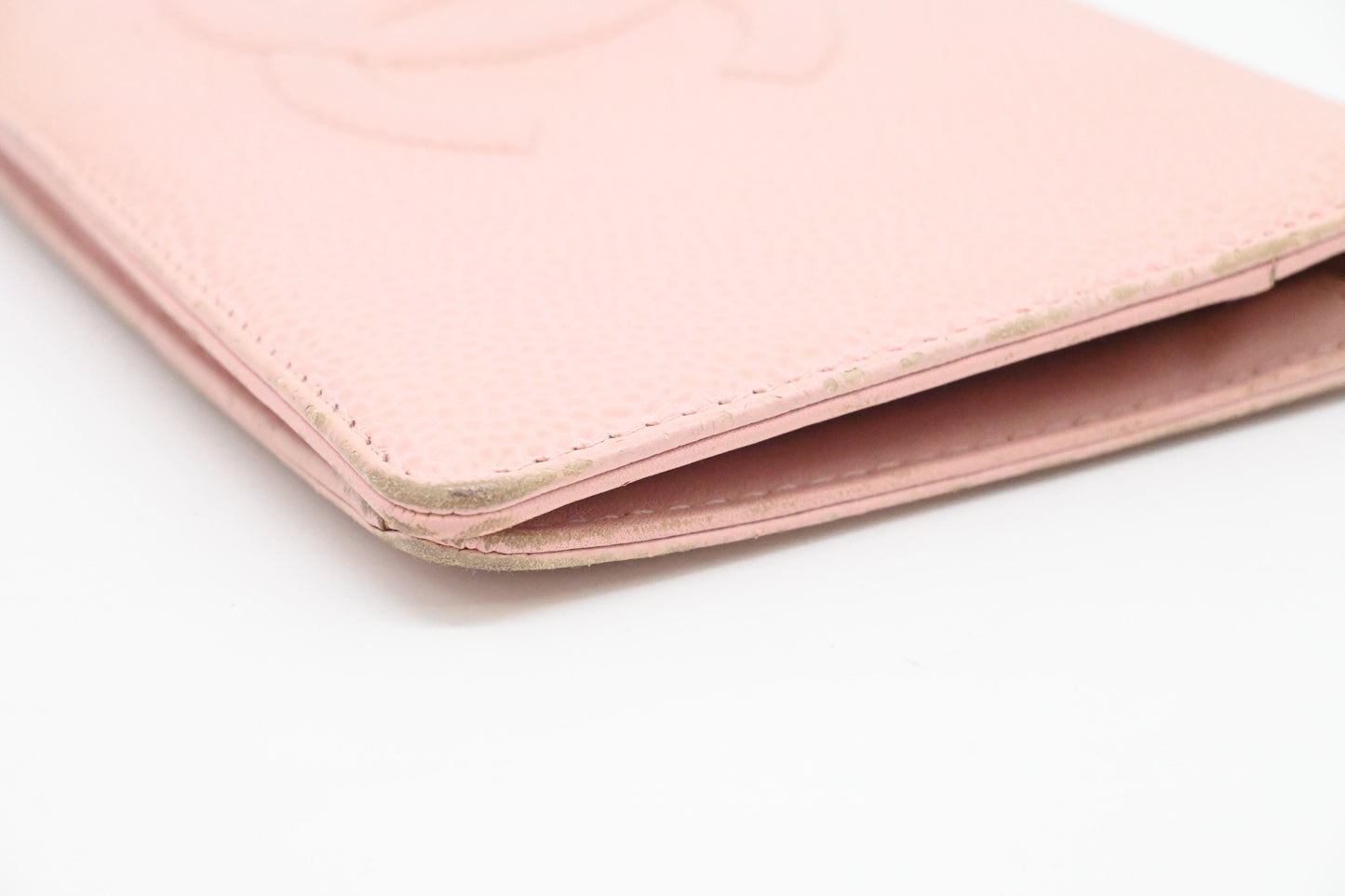 Chanel Bifold Long Wallet in Pale Pink Leather