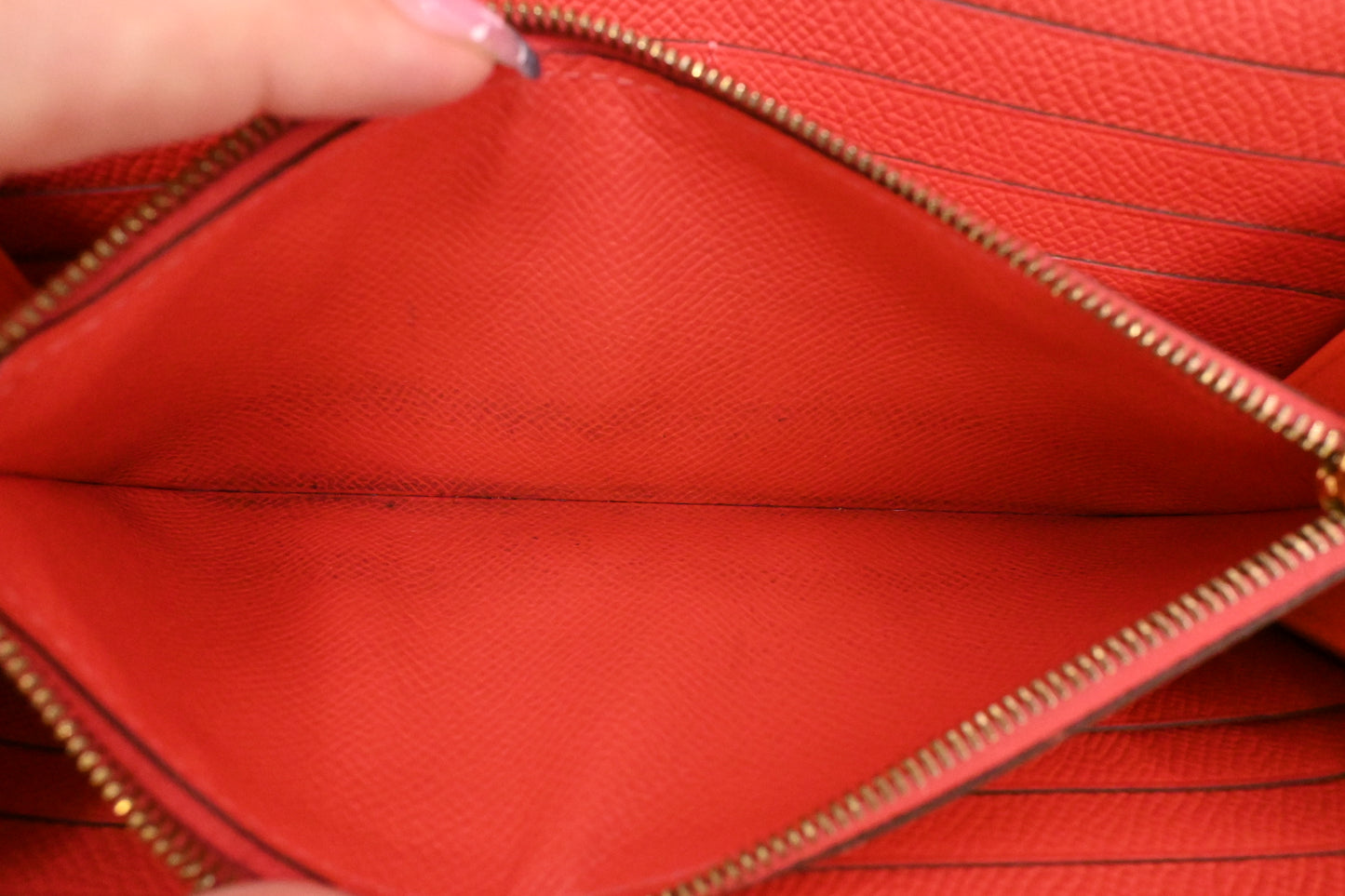 Hermes Kelly Wallet in Grapefruit Leather
