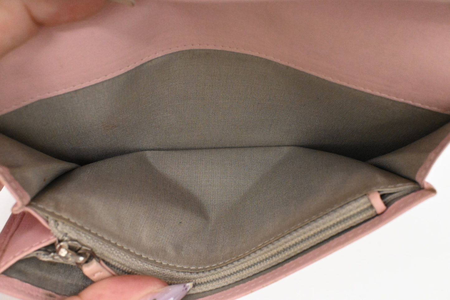 Chanel Bifold Long Wallet in Pale Pink Leather