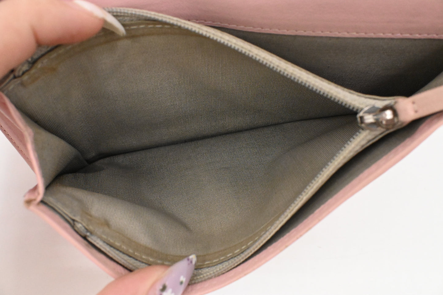 Chanel Bifold Long Wallet in Pale Pink Leather