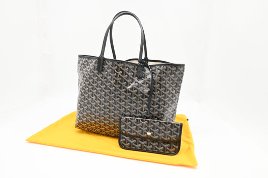 Goyard Saint Louis PM in Black Goyardine Canvas